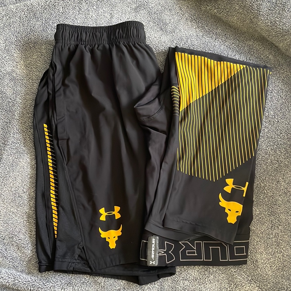Under Armour Project Rock shorts and leggings